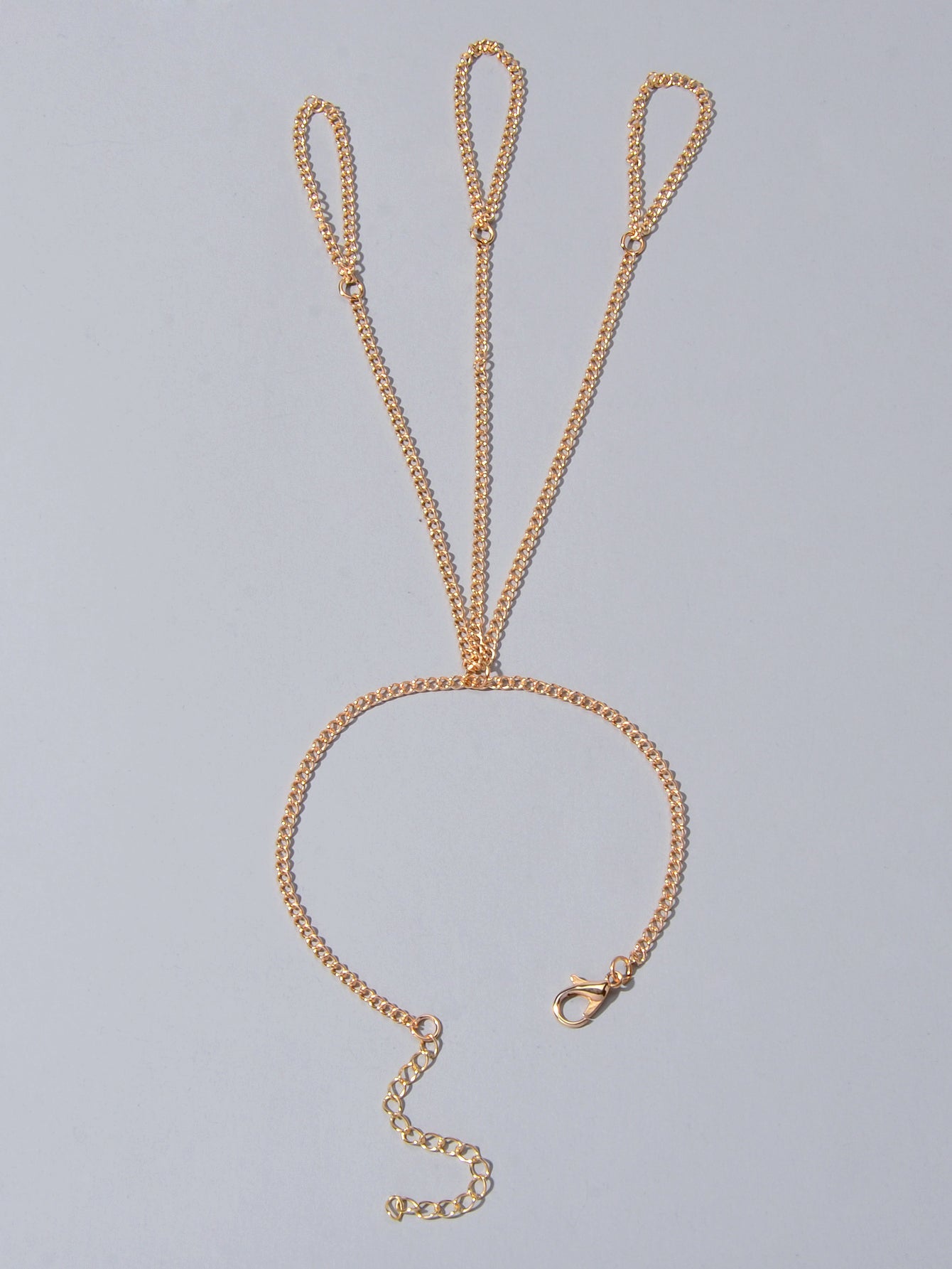 Body Jewellery Gold Chain with Finger Unique Boho Chic Slave Bracelets for Women-2