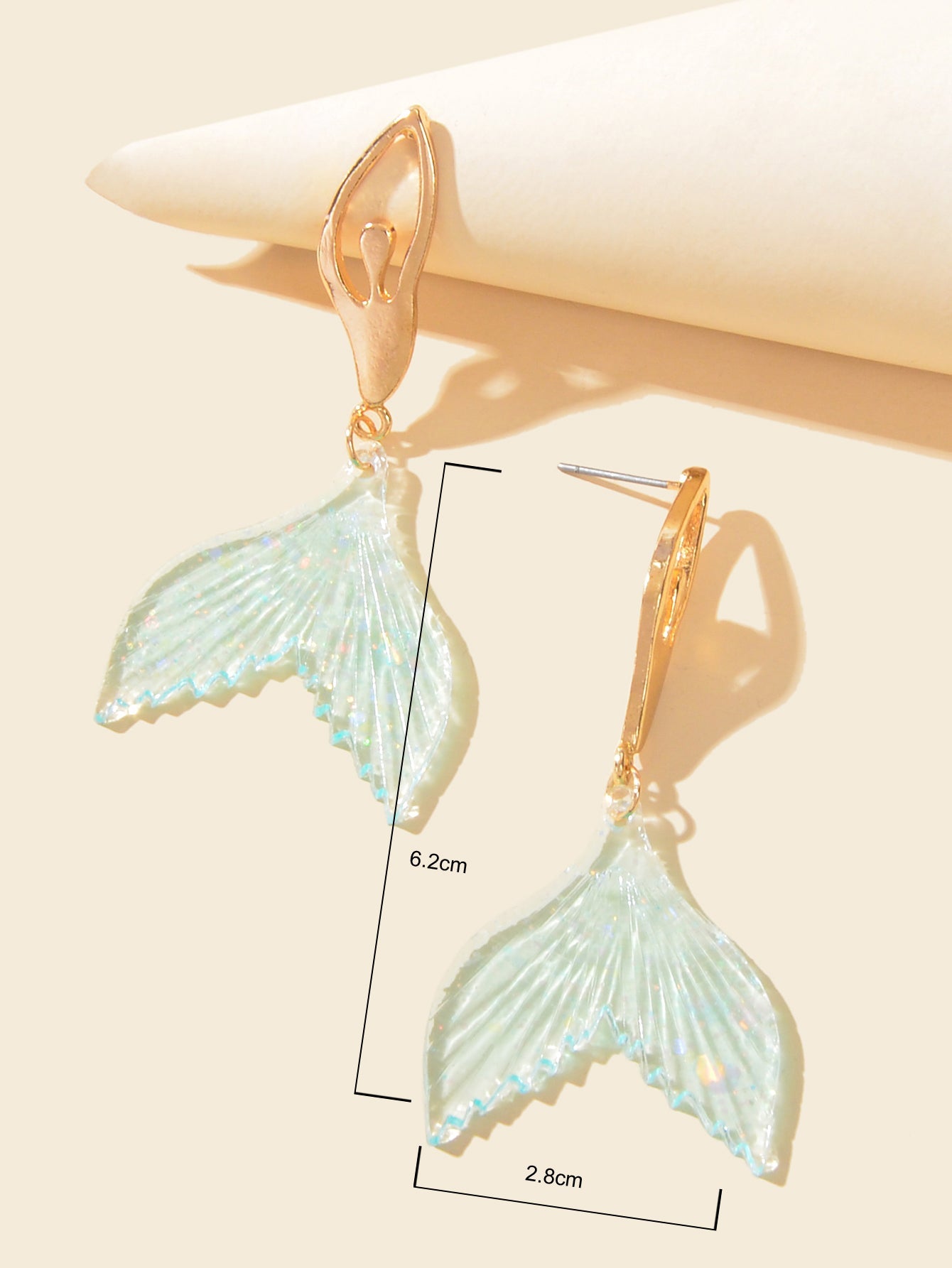 Graceful Mermaid Dancer Earrings Whimsical Fashion Design Stud Jewellery Gift-2