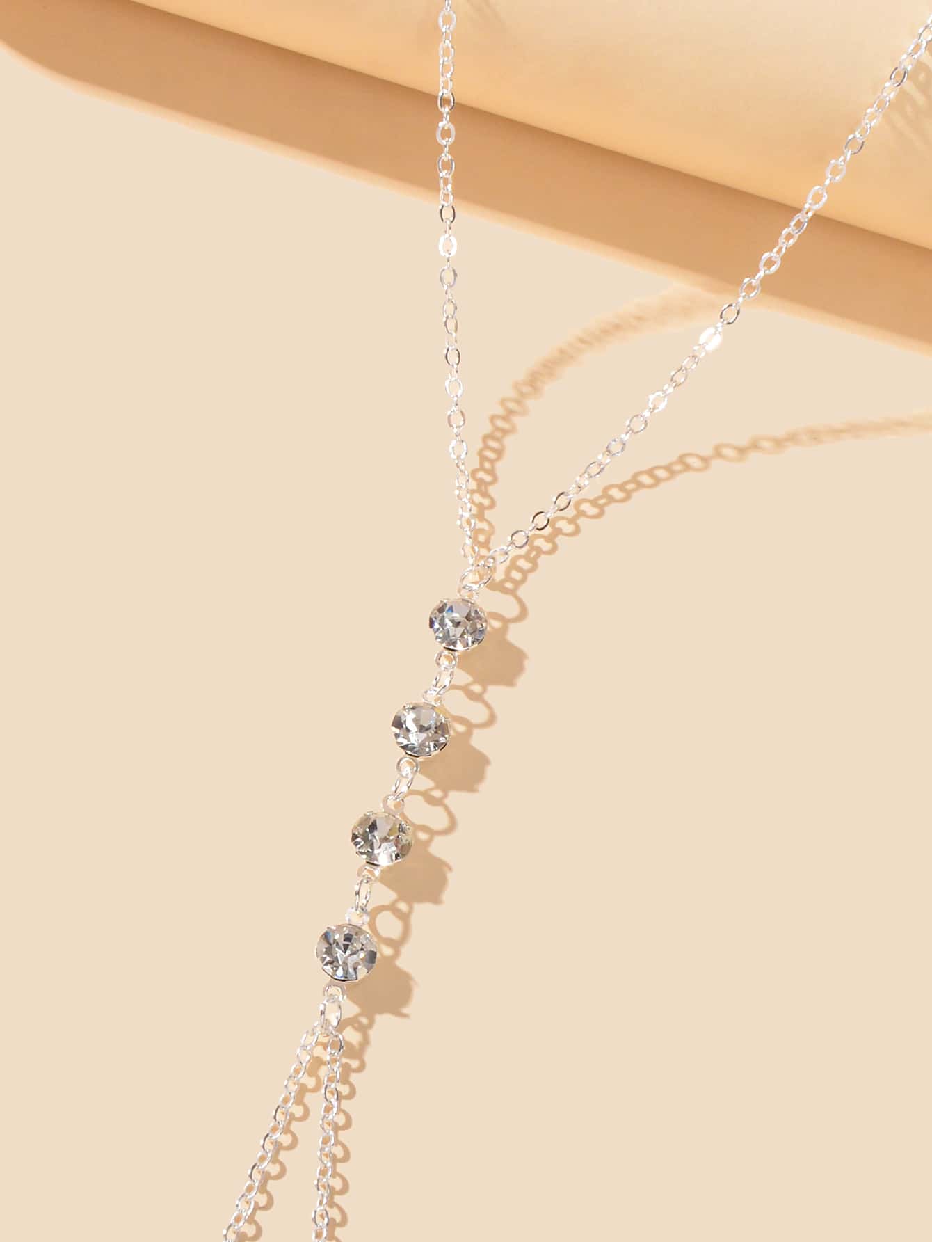 Dazzling Rhinestone Double-Layer Body Chain Glamorous Statement Jewelry-3