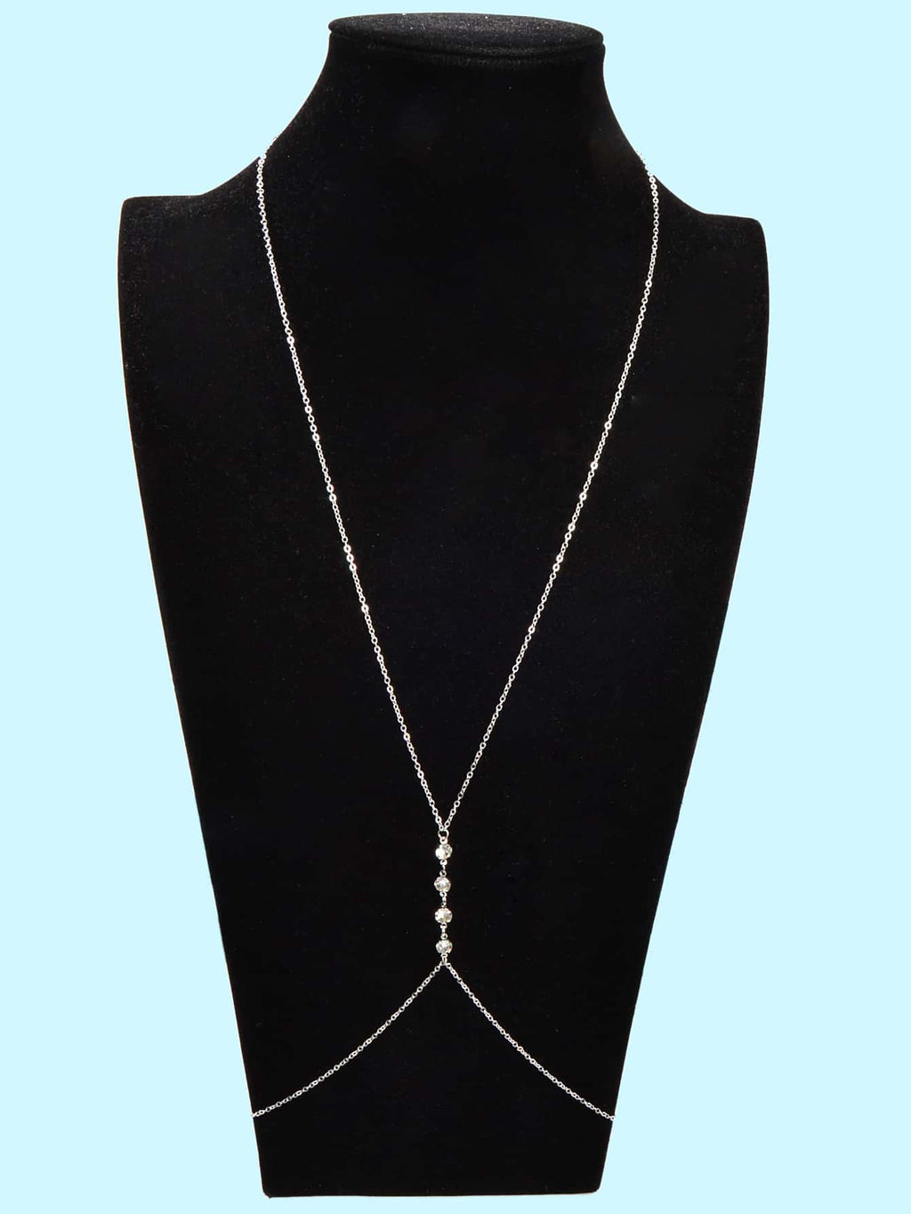 Dazzling Rhinestone Double-Layer Body Chain Glamorous Statement Jewelry-2