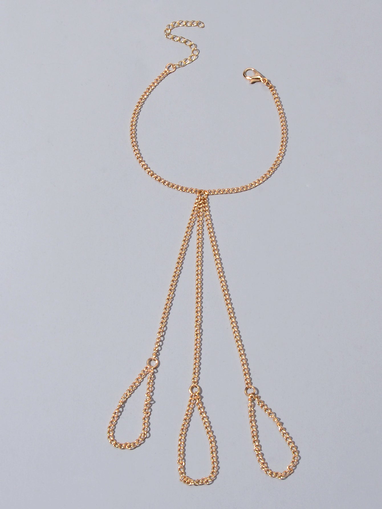 Body Jewellery Gold Chain with Finger Unique Boho Chic Slave Bracelets for Women-1