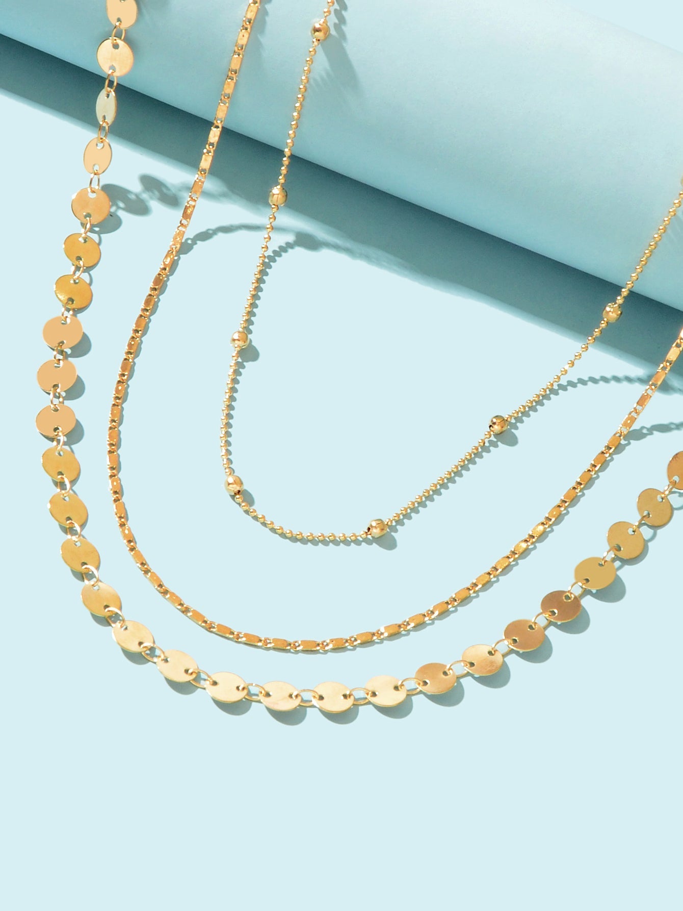 Multi layered Necklace Holiday Jewelry Women Chains Clavicle Collar Gift Choker-2