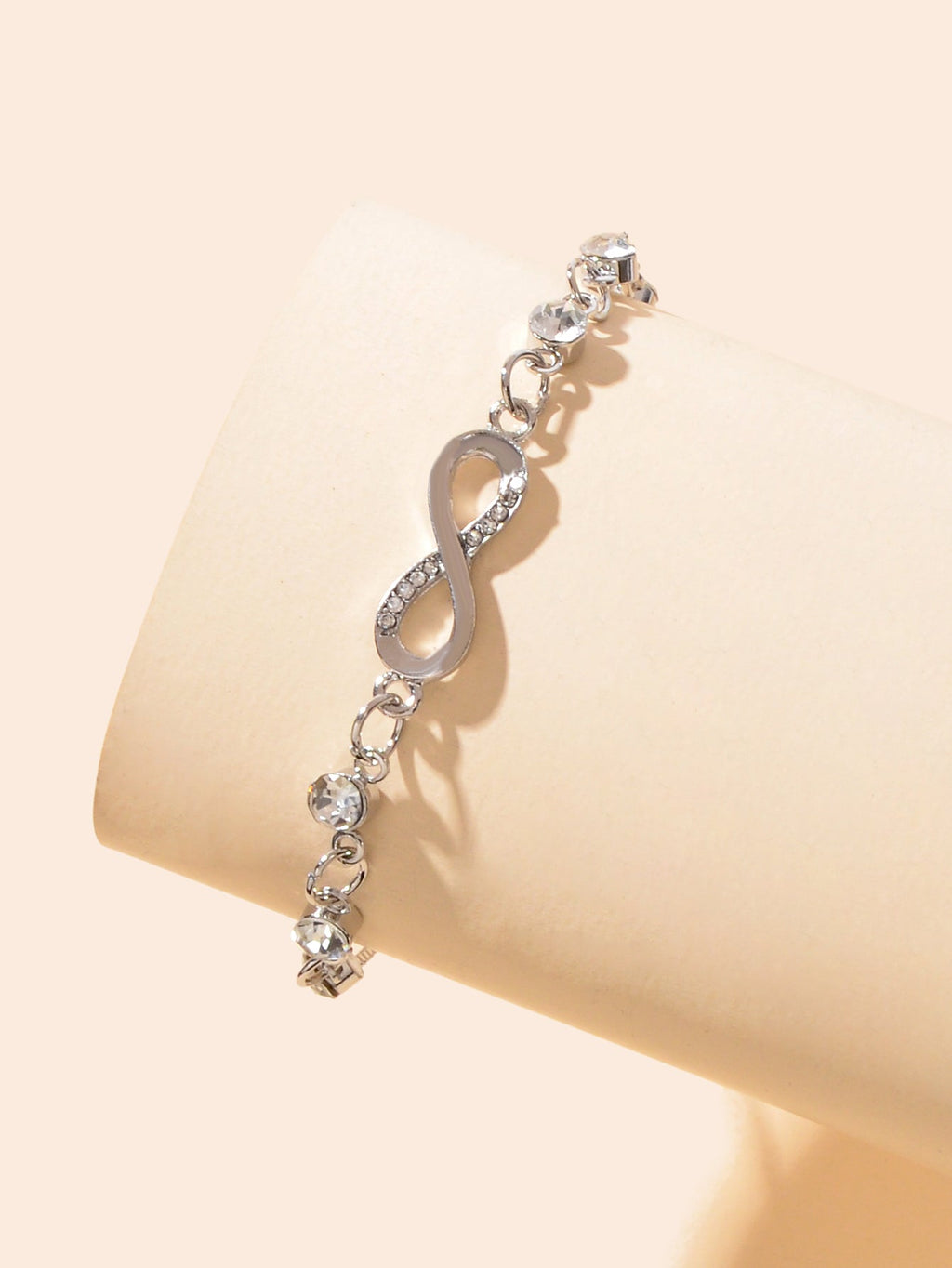 Fashion Women's Adjustable Chain Slide Bracelet Gorgeous Zircon Crystal Jewelry-2