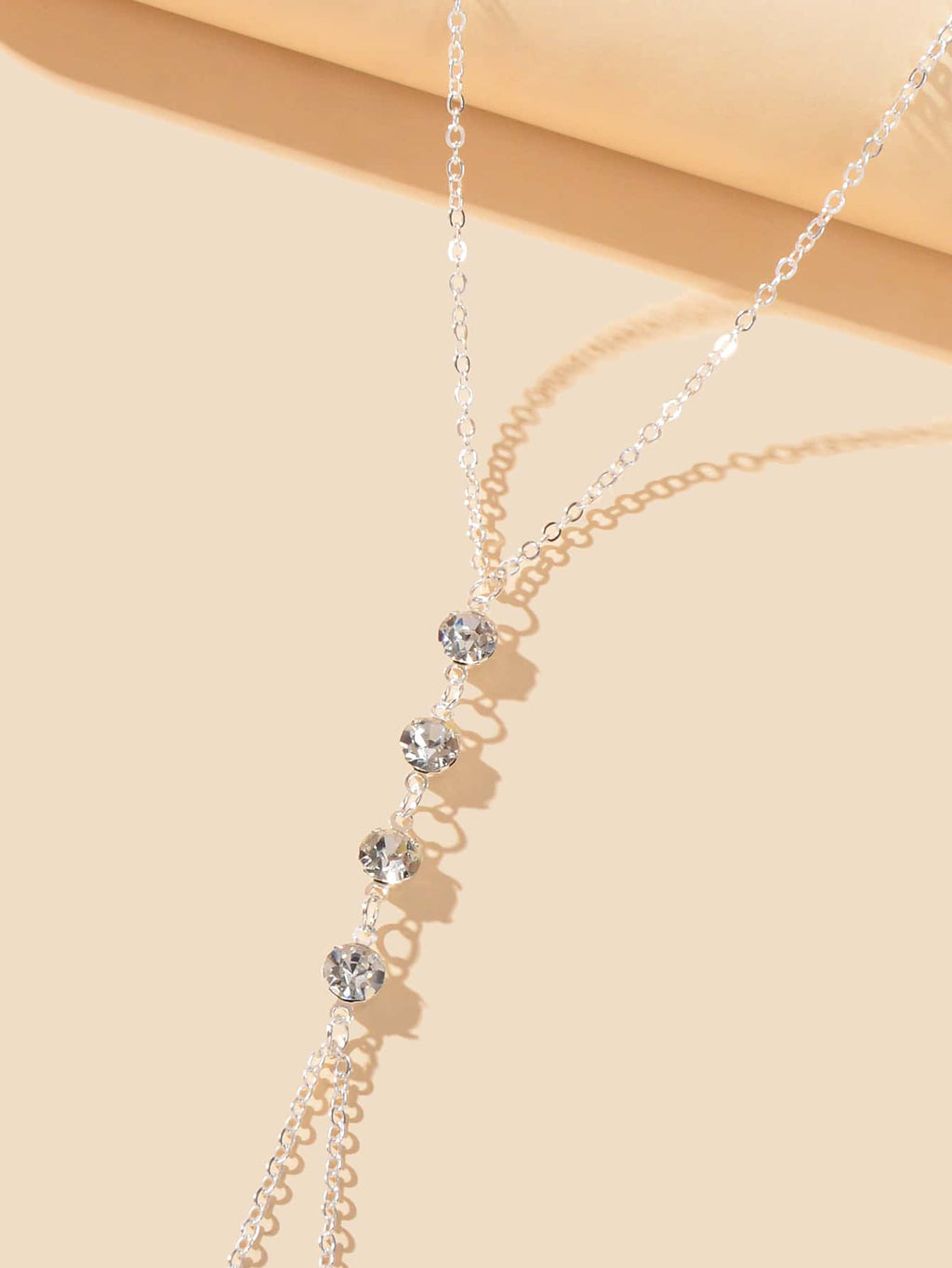 Dazzling Rhinestone Double-Layer Body Chain Glamorous Statement Jewelry-3