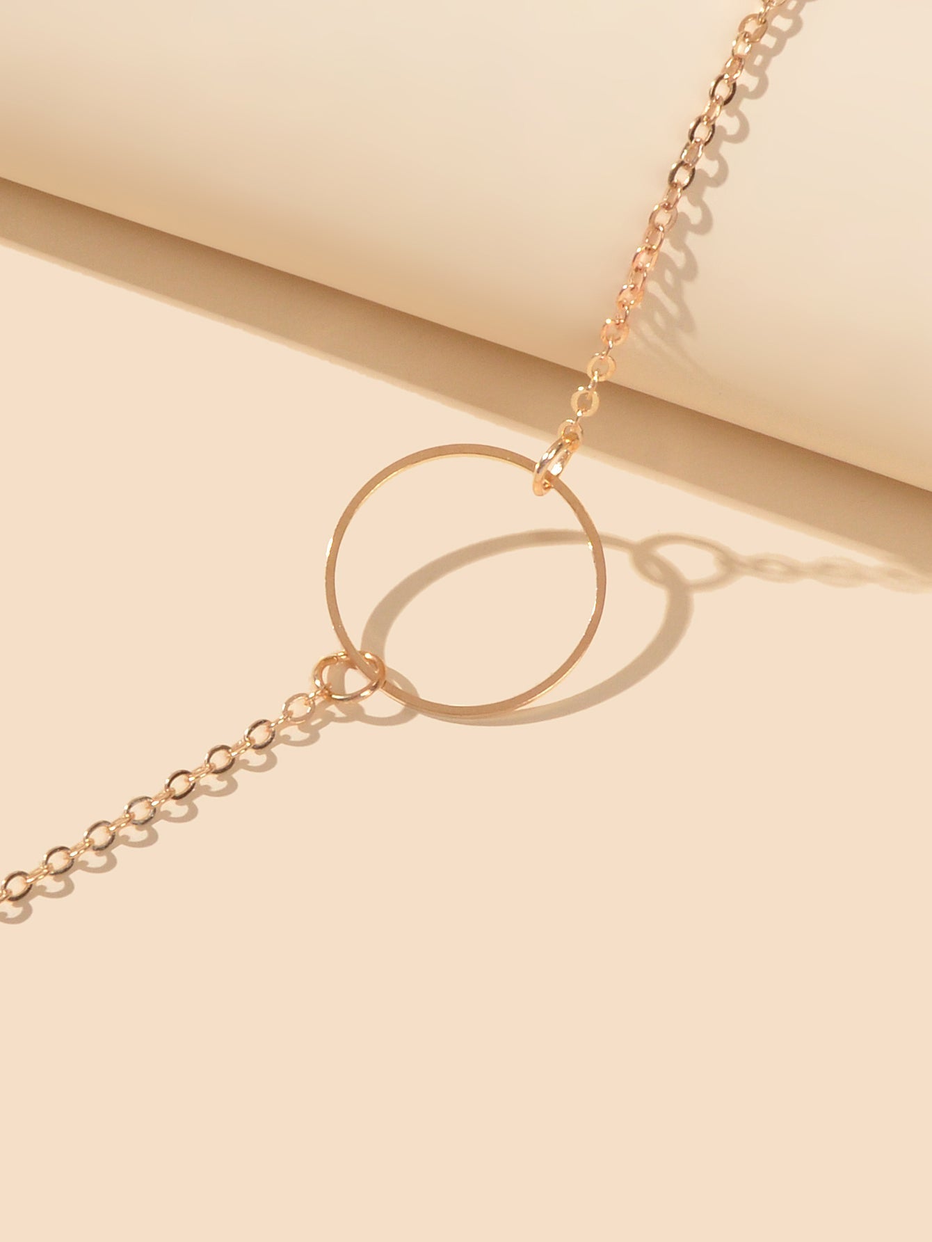 1 pc Foot Beach Jewellery Minimalist Gold Chain Circle Charm Boho Chic Anklet-2