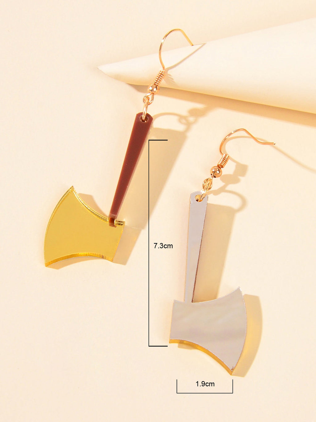 Acrylic Statement Geometric Axe Design Drop Dangling Elements Female Earrings-3