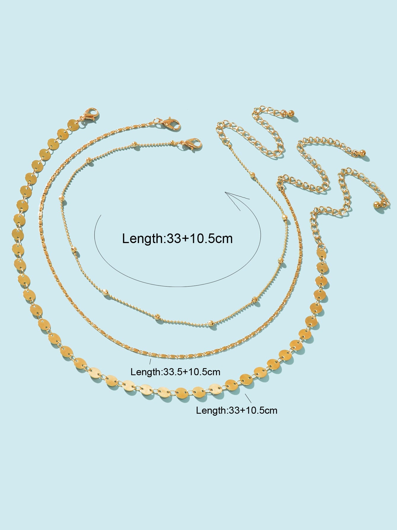 Multi layered Necklace Holiday Jewelry Women Chains Clavicle Collar Gift Choker-3